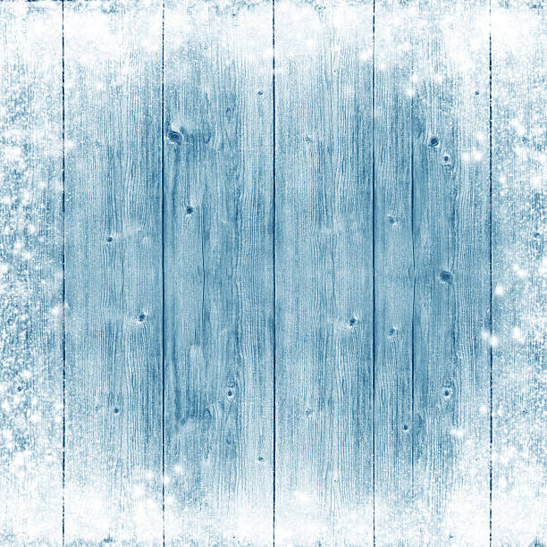 istock Blue wood texture. Ice and snow. Christmas background. 627984578
