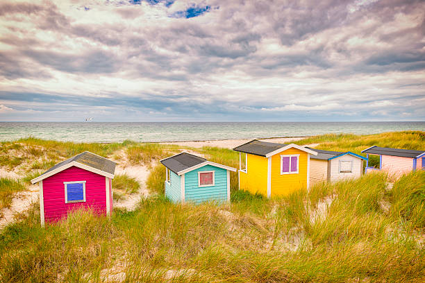 Small cabins at Swedish coast