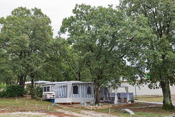 istock Camping life with trailers in Istria, Croatia. 627992318