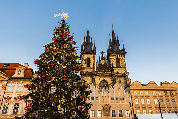 istock Christmas in Oldtown square (czech: Staromestske namesti) Prague, Czech Republic 627994376