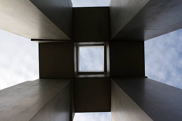 istock Architecture, Germany, Stuttgart, public building, architecture detail, university, elevator, ceiling light 627994922