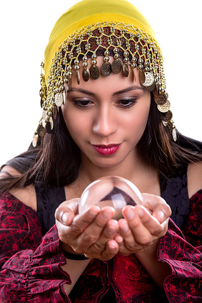 istock Close up of Fortune Teller and Crystal Ball 627997256