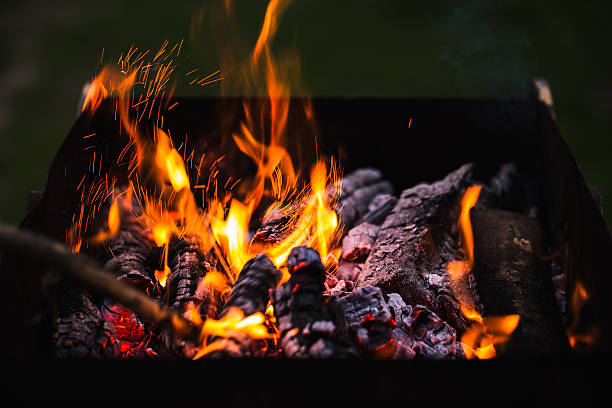 istock fire flames with sparks on the coals 627997718