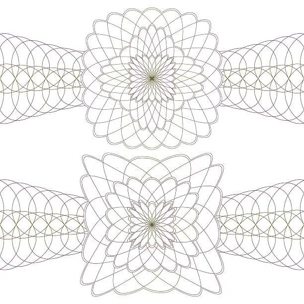 Vector illustration of Rosette on a white background