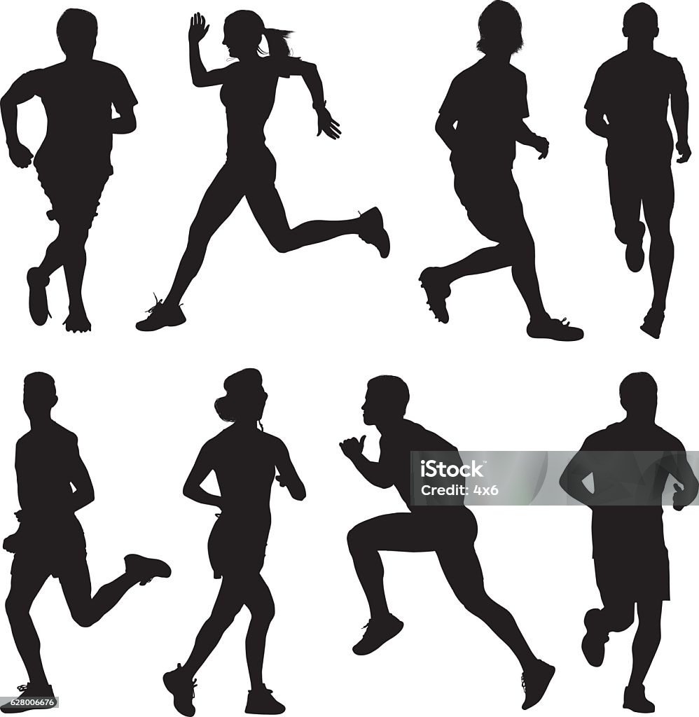 Athlete running Running stock vector