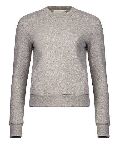 istock Cut-out of Plain Light Grey Ladies' Sweatshirt on Invisible Mannequin 628015870