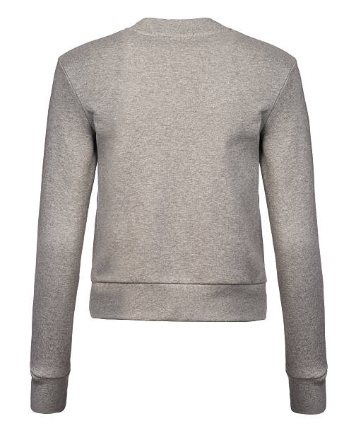 istock Rear Cut-out of Light Grey Ladies' Sweatshirt on Invisible Mannequin 628015872