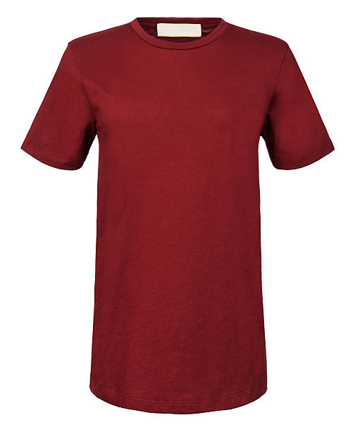 istock Cut-out of Plain Maroon Shirt on Invisible Mannequin 628015888