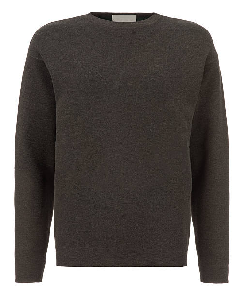 istock Cut-out of Plain Dark Grey Long-Sleeved Shirt on Invisible Mannequin 628015956