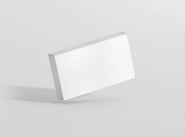 istock Photorealistic high quality Wide Flat Rectangle Package Box Mockup. 628017990