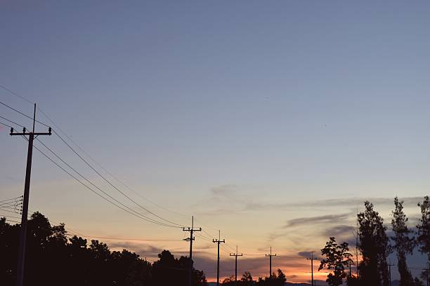istock Electricity poles at the roadside 628024570