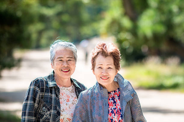 istock Senior female friends with each other 628024984