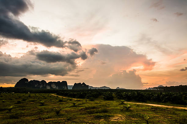 istock sky in twilight time with mountain ,Thailand 628026302