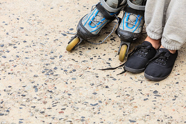 istock Woman with roller skates outdoor. 628030320