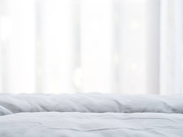 istock Bed sheet and pillow messed up in the morning 628031826