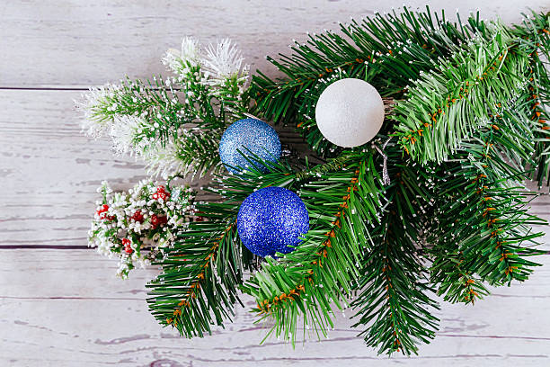 istock Christmas or New Year background: fur-tree, branches, 628034074