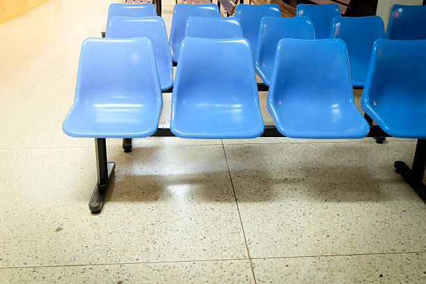 istock Waiting chair parked in hospital 628035068