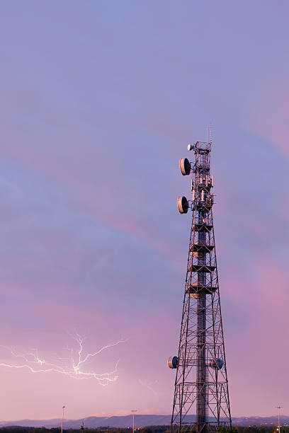 istock Radio tower in Queensland during a lightning storm. 628035236