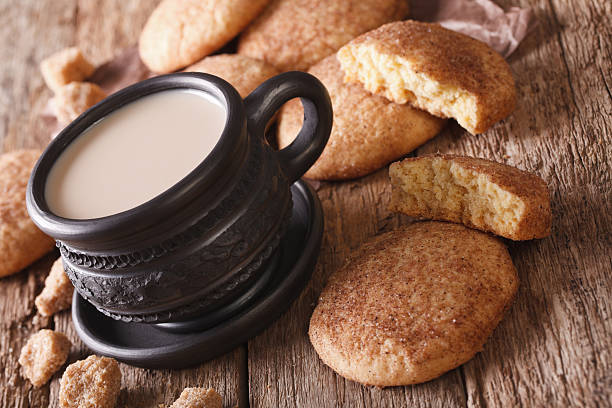 istock American cookies Snickerdoodle and milk close-up on the table 628035964