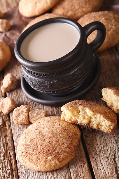 istock American cookies Snickerdoodle and milk close-up on the table 628036360
