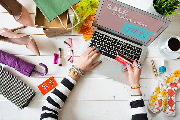 istock Woman shopping on internet 628066920