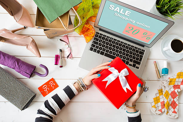 istock Woman shopping on internet 628067348