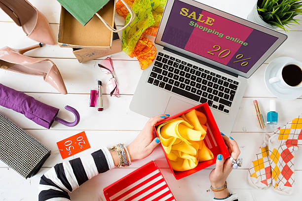 istock Woman shopping on internet 628067506