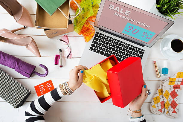 istock Woman shopping on internet 628068686