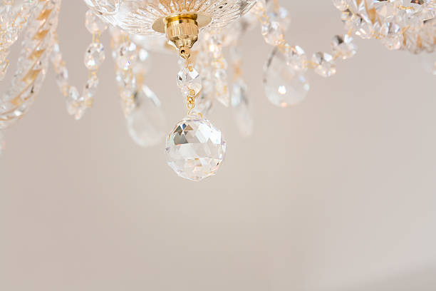 istock Crystal glass glittering chandelier 628068834