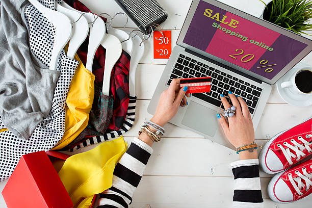 istock Woman shopping on internet 628068876