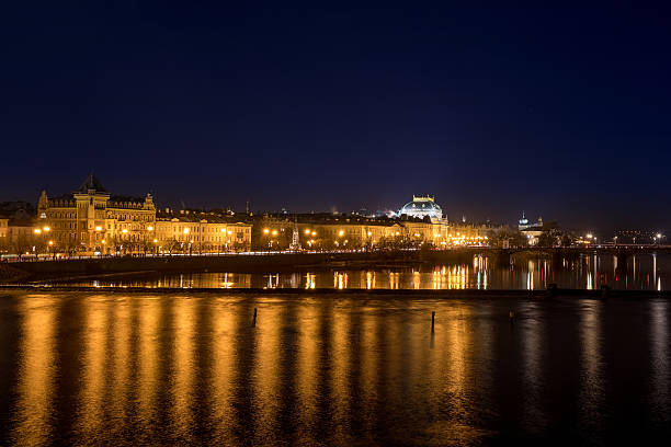 istock Night photo of Prague Old Town (Smetanovo Nabrezi) 628068914