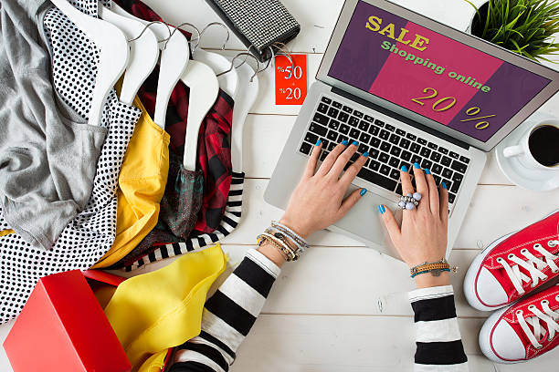 istock Woman shopping on internet 628069052