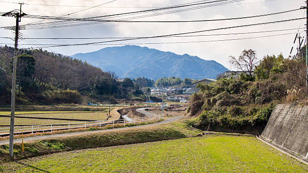 istock Farmland and mountains in Japan 628069064