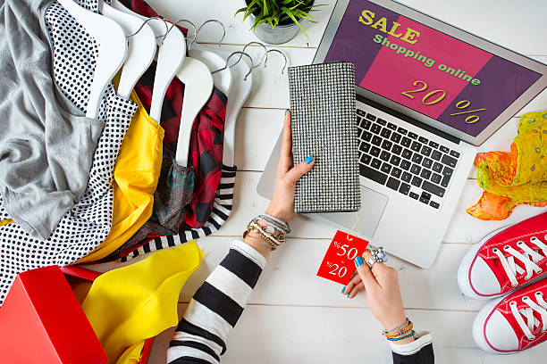 istock Woman shopping on internet 628069394