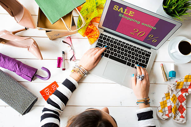 istock Woman shopping on internet 628070032
