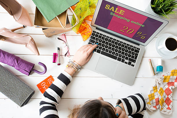 istock Woman shopping on internet 628075090