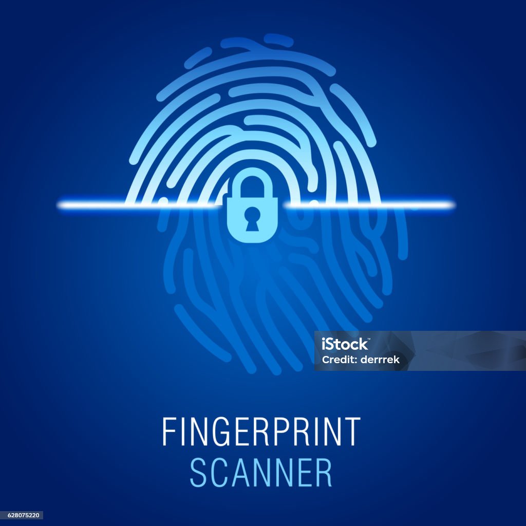 Fingerprint scanner http://derekdesign.ru/istock/Smartphone/computer.jpg Fingerprint Scanner stock vector