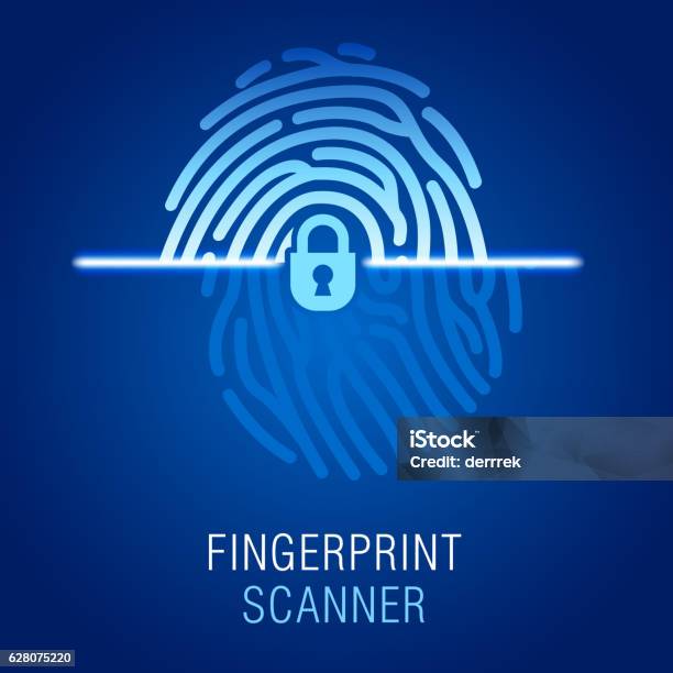 Fingerprint Scanner Stock Illustration - Download Image Now - Fingerprint Scanner, Communication, Complexity