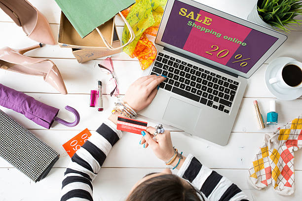 istock Woman shopping on internet 628075264