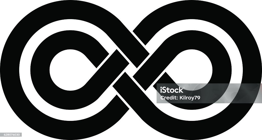 Crossed Infinity Black Infinity Crossed Lines Stock Illustration - Download Image Now ...