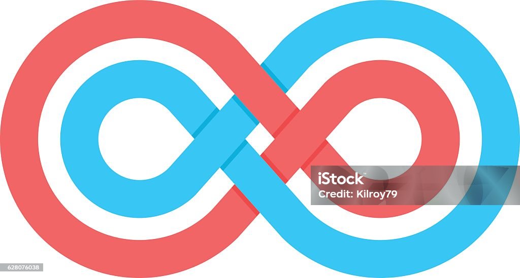 Crossed Infinity Color Infinity Crossed Lines Stock Illustration - Download Image Now ...