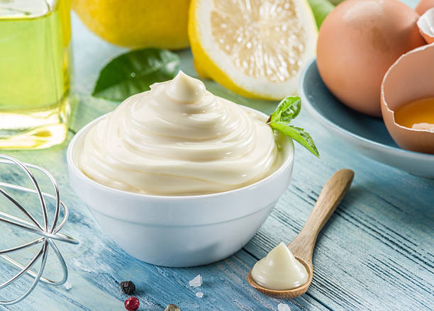 Natural mayonnaise ingredients and the sauce itself. Natural mayonnaise ingredients and the sauce itself. mayonnaise photos stock pictures, royalty-free photos & images