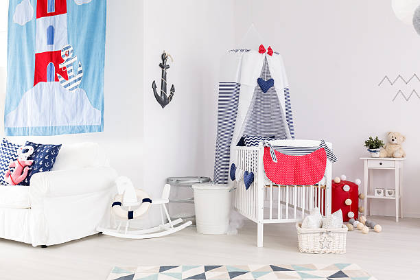 istock Baby room with nautical accents 628085686