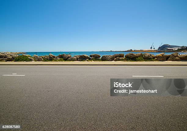 Sunny Summer Day Near The Water Stock Photo - Download Image Now - Asphalt, Blue, Coastline