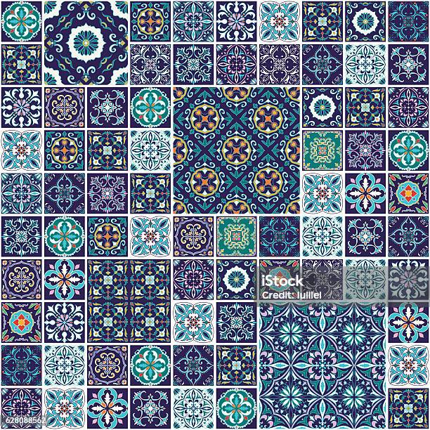 Texture Works Pattern Vector Seamless Texture Patchwork Pattern With Decorative Elements ...