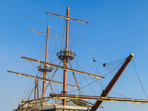 istock Detail of old sailing ship 628090310
