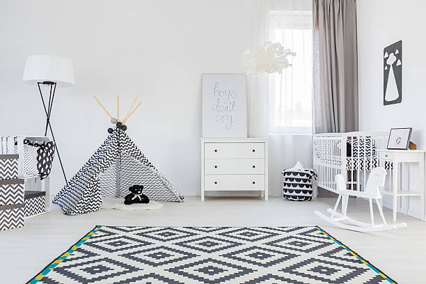 istock Baby boy room with tent 628090594