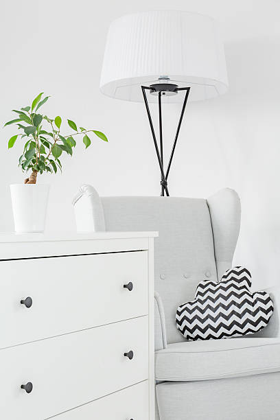 istock Room with white dresser 628090648