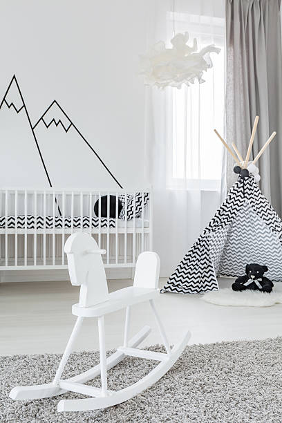 istock Room with rocking horse 628090656