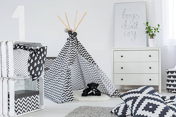 istock Kid bedroom with play tent 628090678